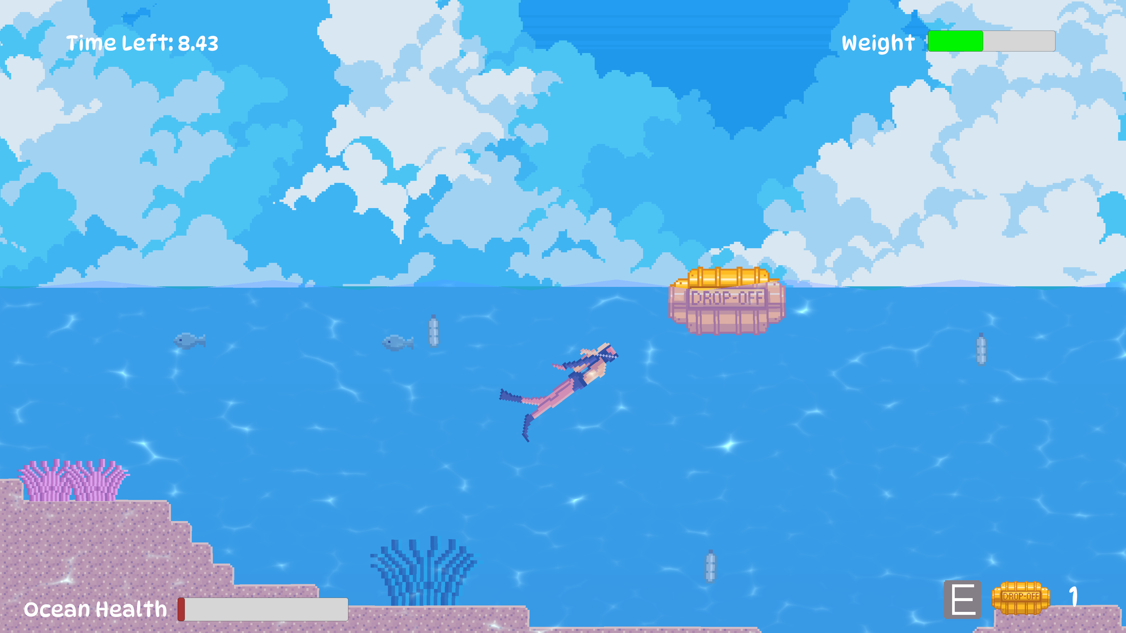 Sam Swimming in ocean