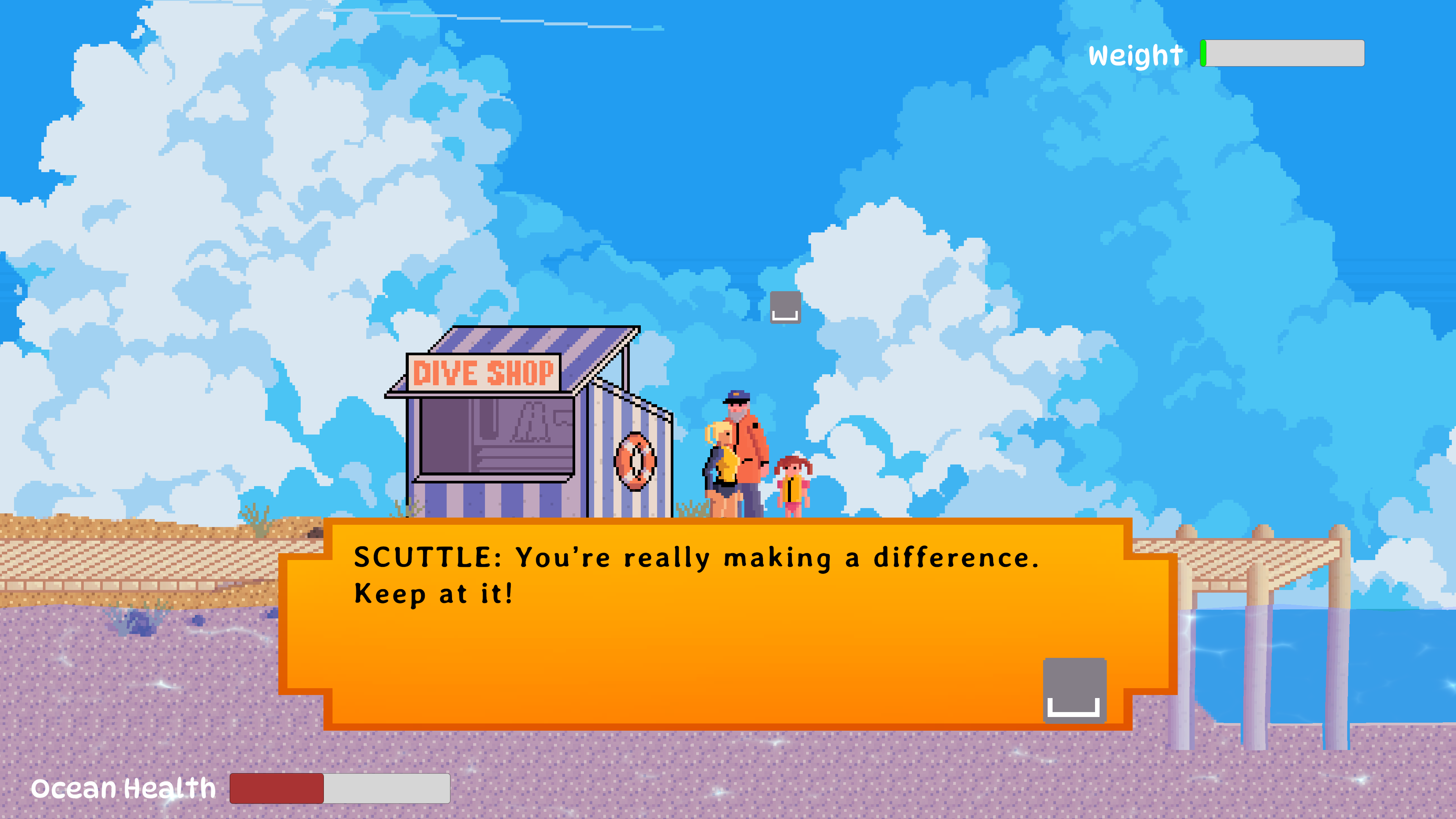 Sam Talking to NPCs